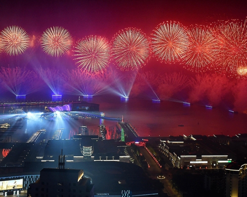 2018年青岛上合峰会焰火燃放